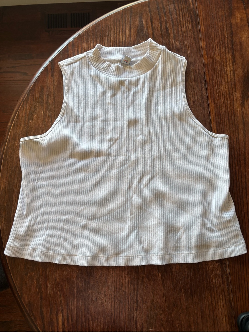 Old Navy Ribbed Mock Neck Sleeveless Tank - White